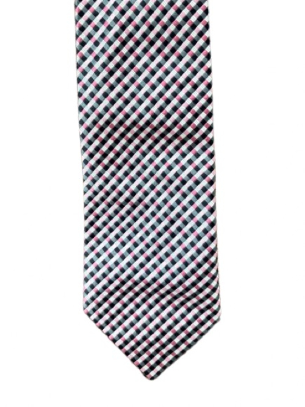 Nautica Pink, Black & White Check Tie